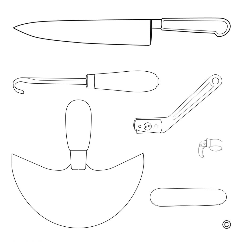knife-shaped