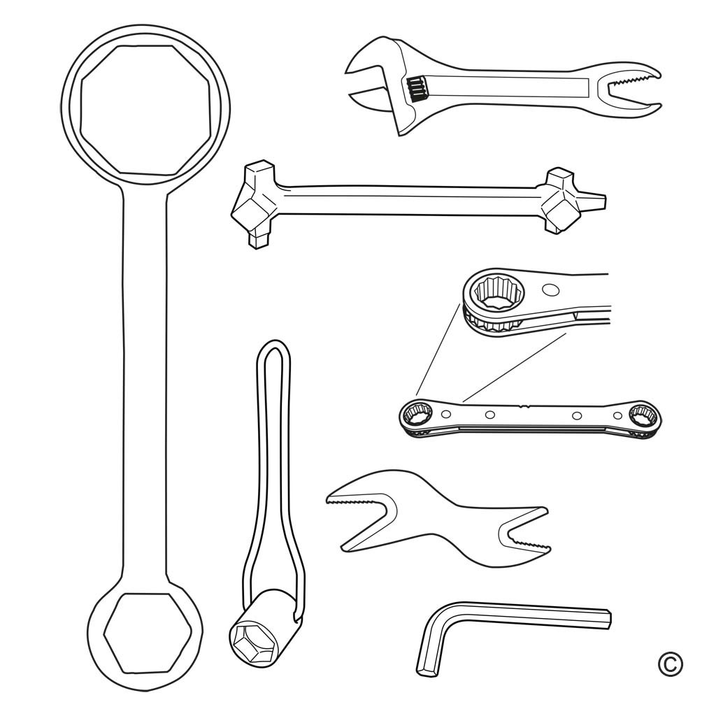 wrench-shaped