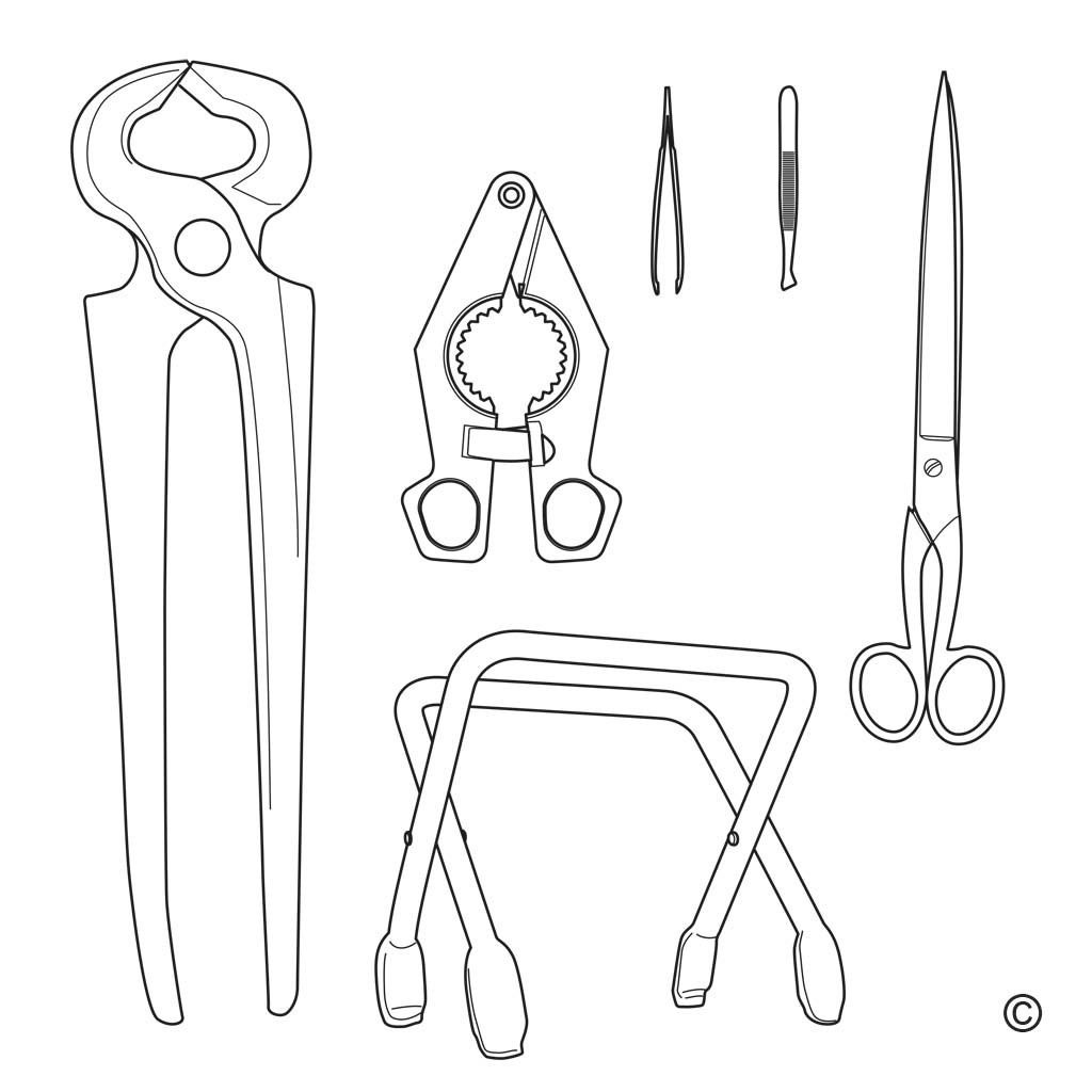 tongs/scissors-shaped