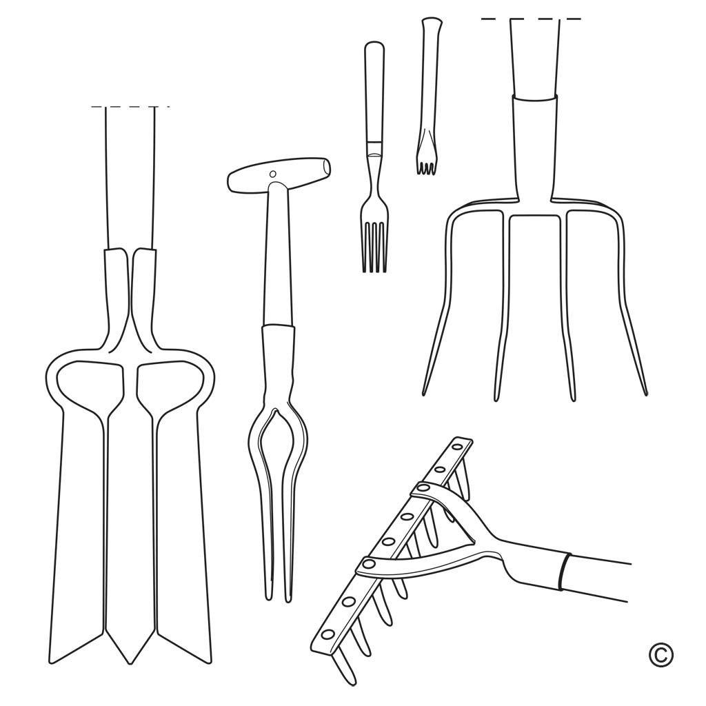 fork-shaped
