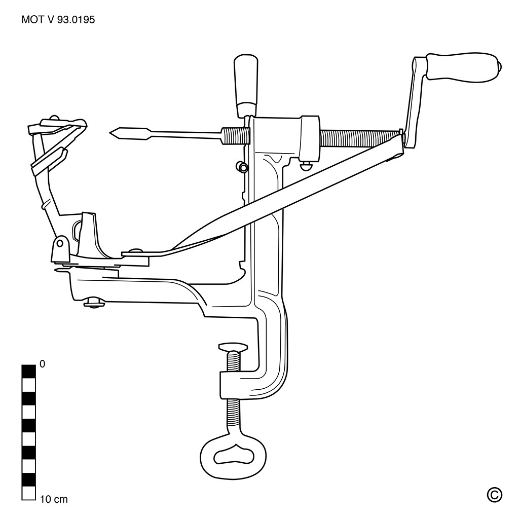 Appel-/aardappelschilmachine (hand) (m.)