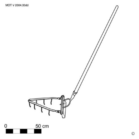 Schoffel met harkje (m.)