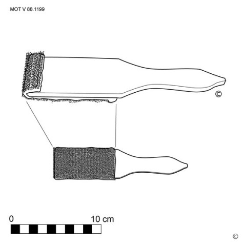 Brosse métallique pour nettoyer les limes (f.)