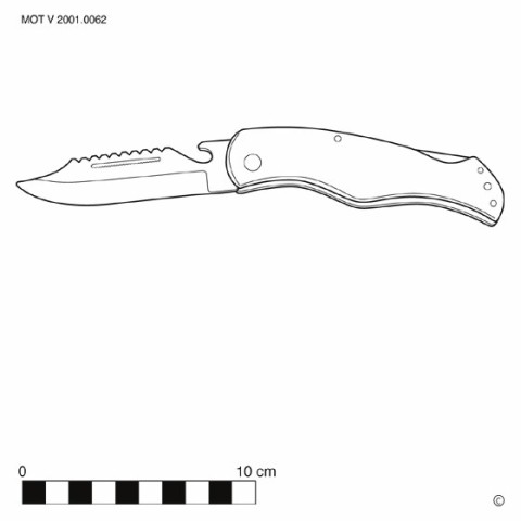 Couteau de pêche pliant (m.)