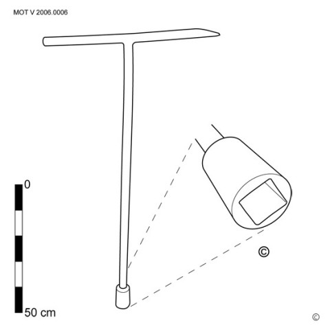 Clé à béquille pour conduites d'eau (f.)